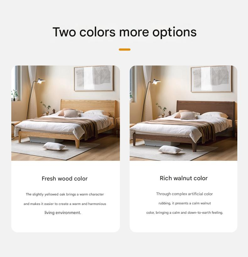 Oak Solid Wood Bed