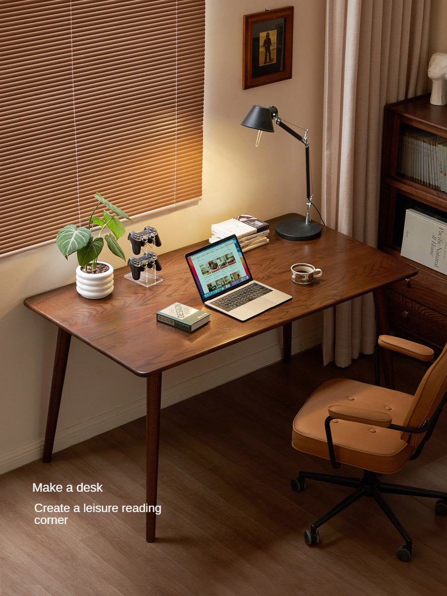 Black Walnut, Oak Solid Wood Walnut Color Dining Table