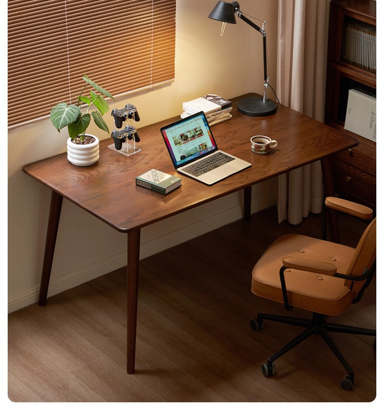 Black Walnut, Oak Solid Wood Walnut Color Dining Table