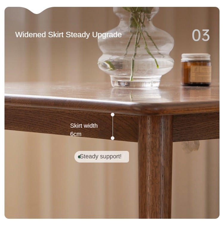 Black Walnut, Oak Solid Wood Walnut Color Dining Table