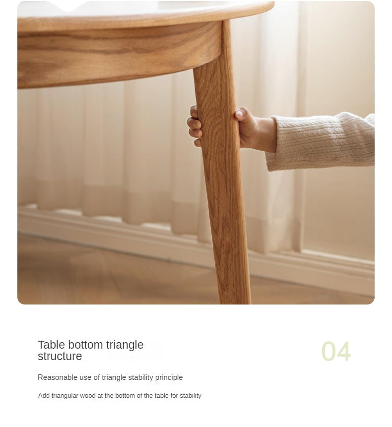 Oak Solid Wood Folding Dining Table