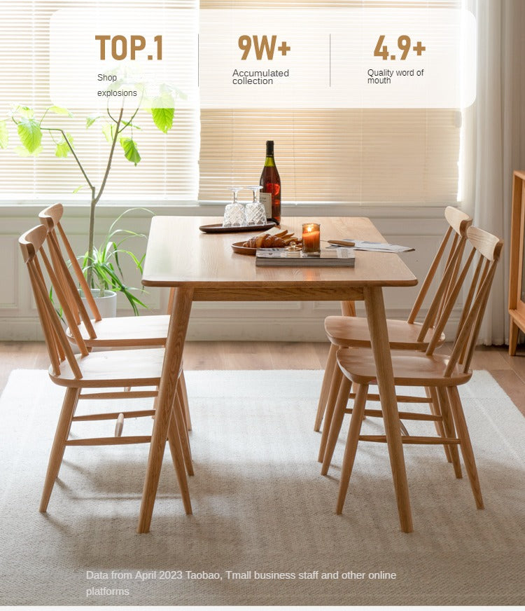 Oak Solid Wood Modern Dining Table