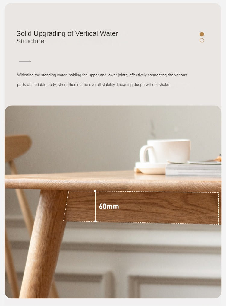 Oak Solid Wood Modern Dining Table
