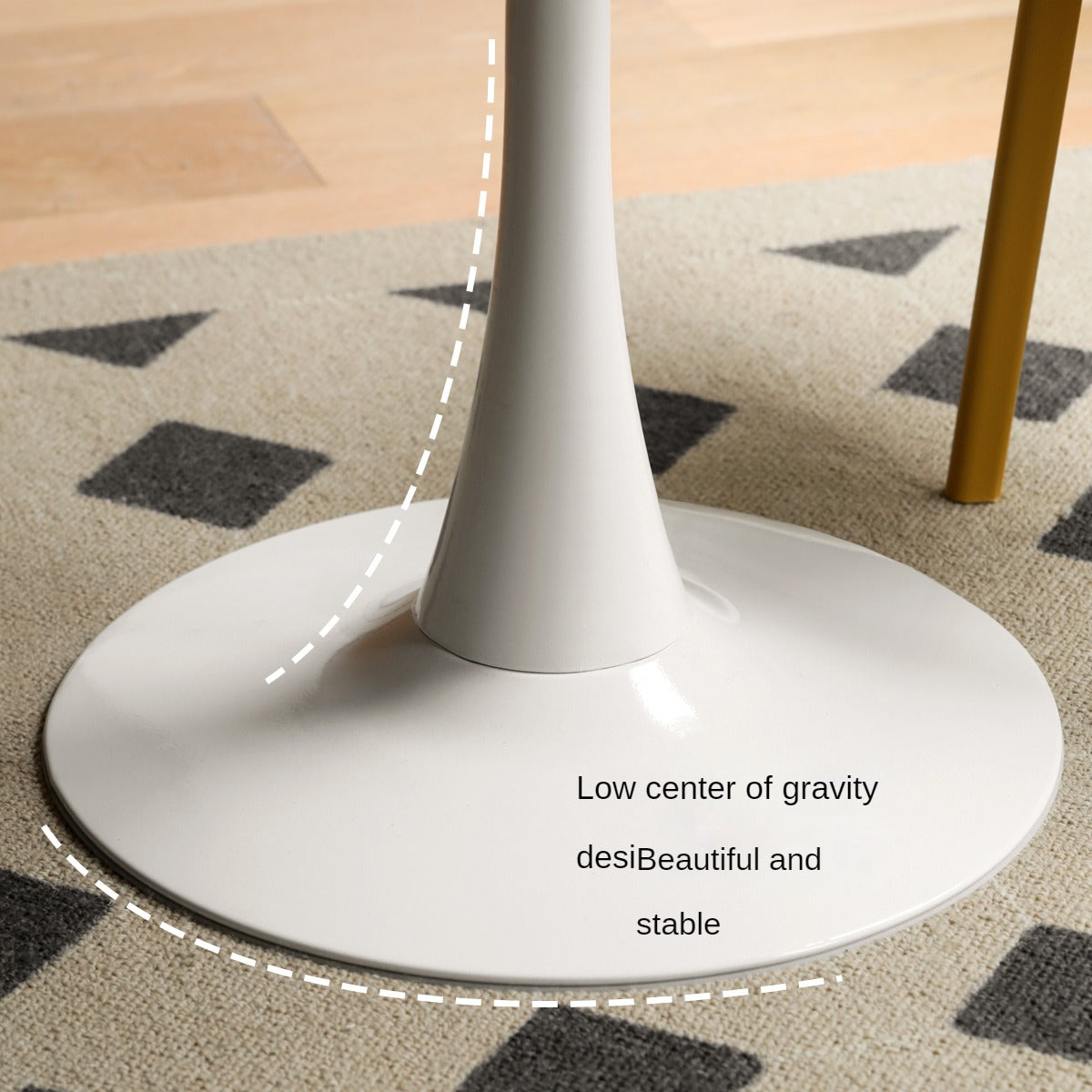 Rock Slab Top Small Round Side Table