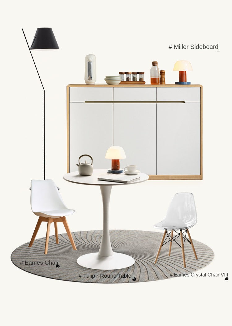 Rock Slab Top Small Round Side Table
