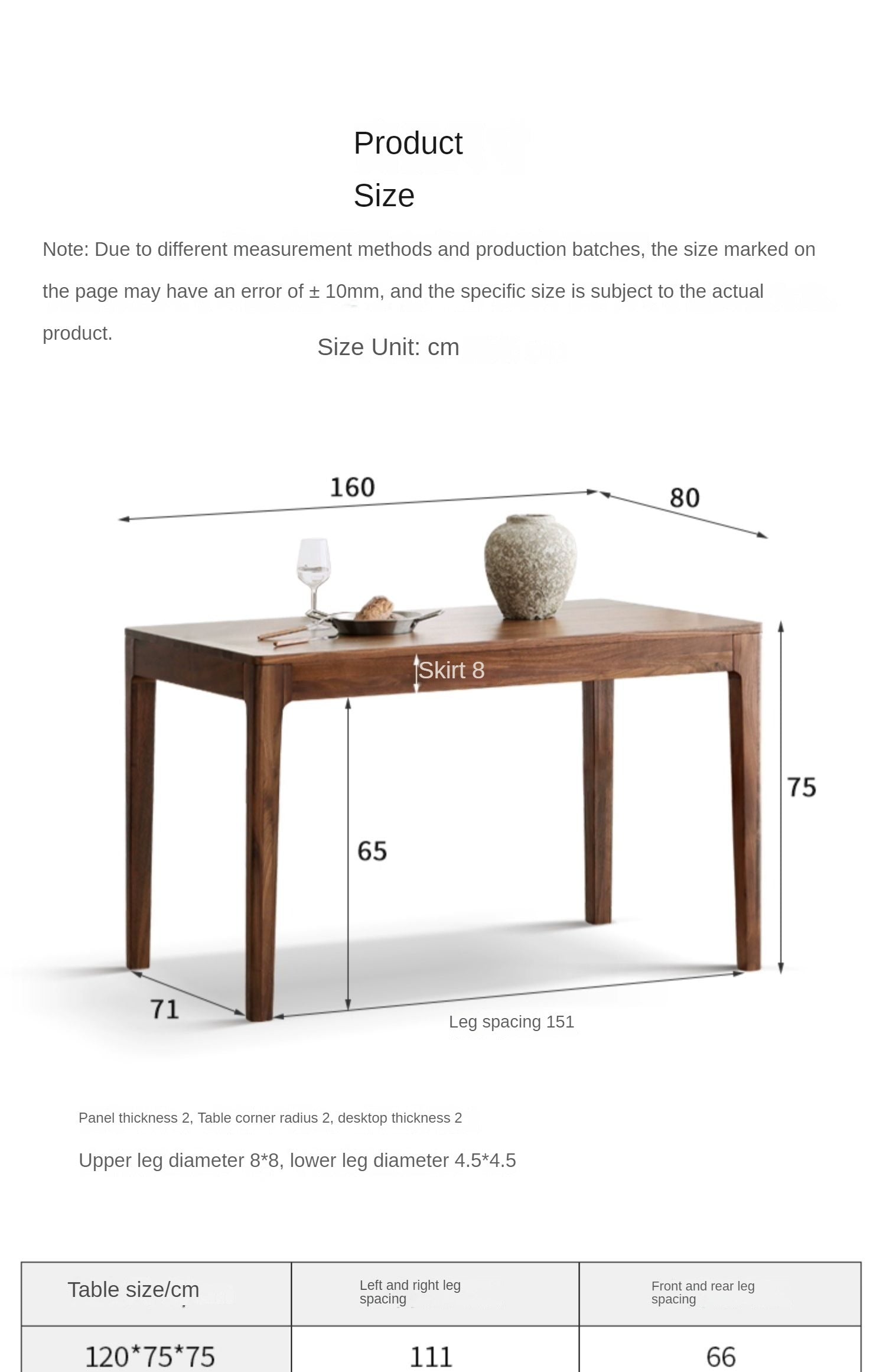 Black Walnut, Sandalwood Solid Wood Rectangular Dining Table