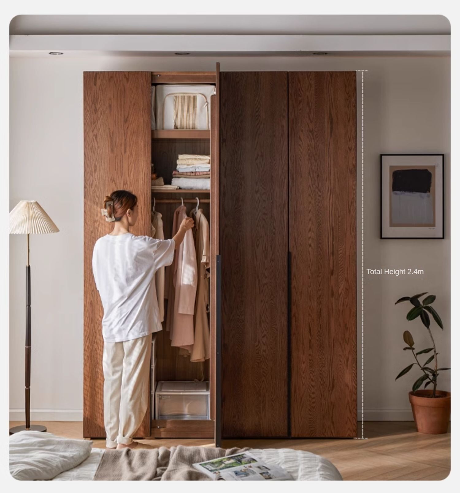 Oak Solid Wood Wardrobe.