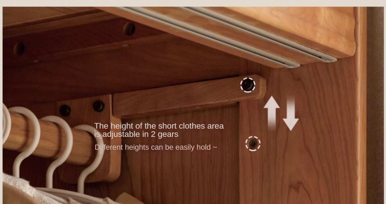 Cherry Wood Retro Wardrobe Sliding Door.