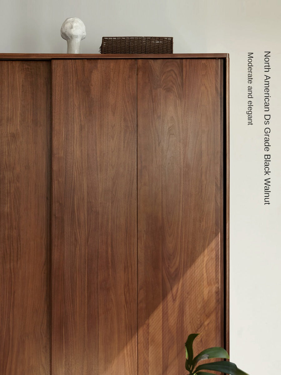 Black Walnut, Sandalwood Sliding Door Wardrobe.