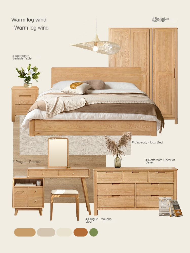 Oak solid wood Wardrobe