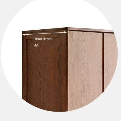 Oak Solid Wood Sliding Door Wardrobe.