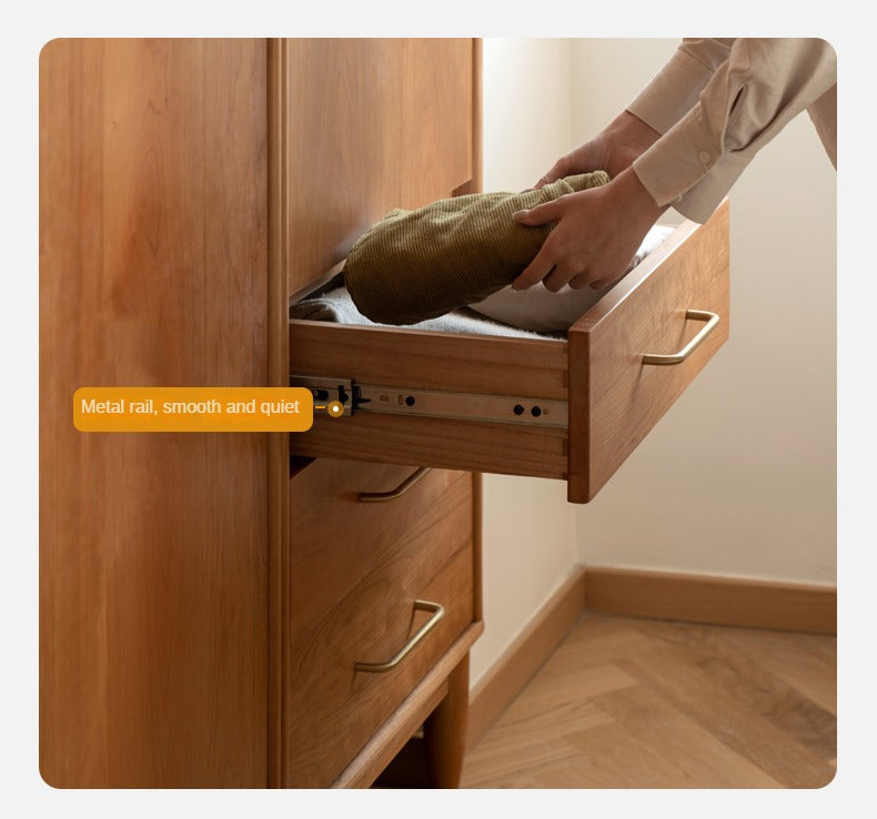 Cherry, Oak Solid Wood Fascinating Wardrobe.