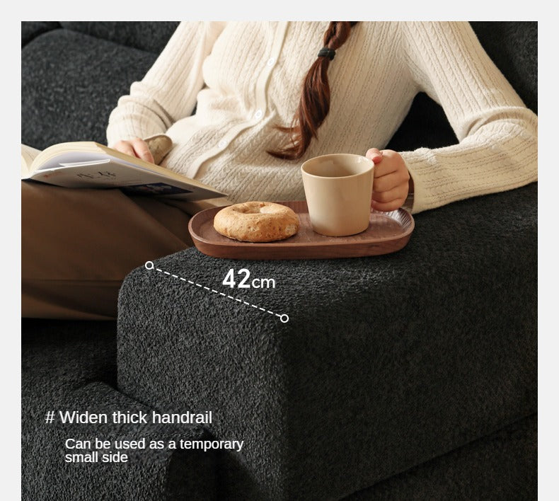 Fabric Electric Reclining Sofa with Telescopic Seat