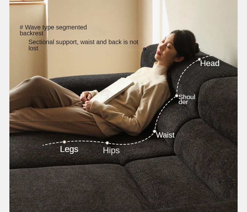 Fabric Electric Reclining Sofa with Telescopic Seat