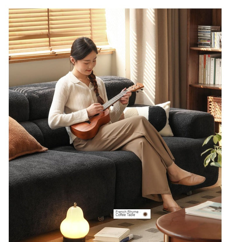 Fabric Electric Reclining Sofa with Telescopic Seat