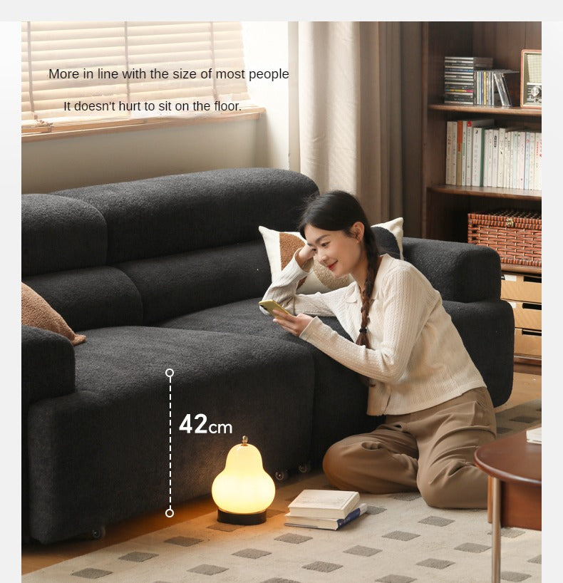 Fabric Electric Reclining Sofa with Telescopic Seat