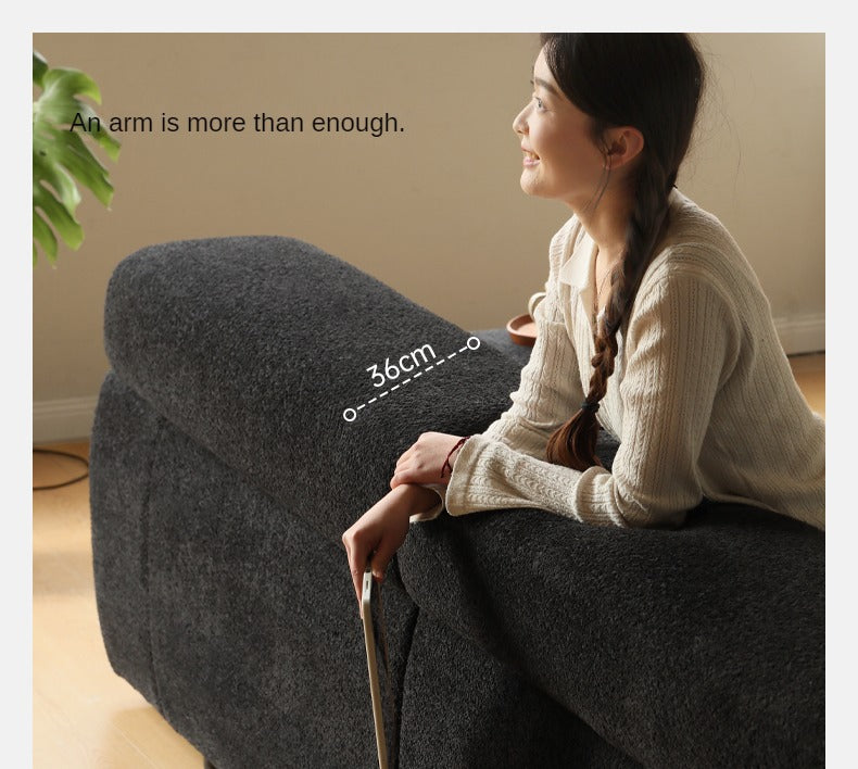 Fabric Electric Reclining Sofa with Telescopic Seat