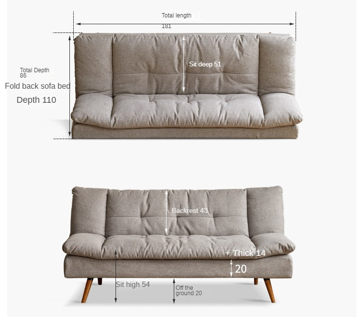 Fabric Modern Sleeper Folding Sofa.