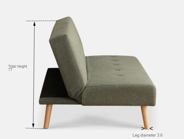 Beech Solid Wood Sleeper Sofa Modern Minimalist.