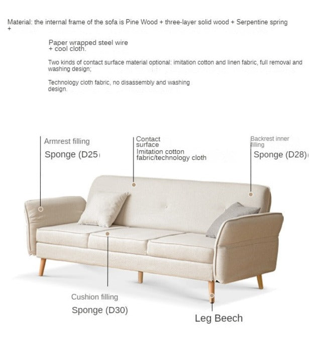 Fabric Multi-functional Sleeper Sofa
