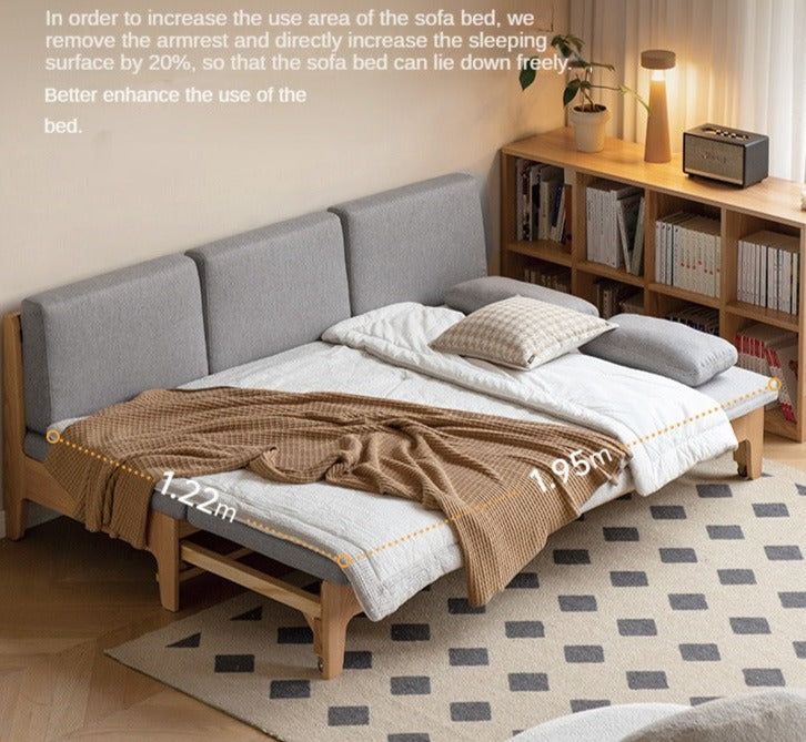 Oak Solid Wood Sleeper Sofa