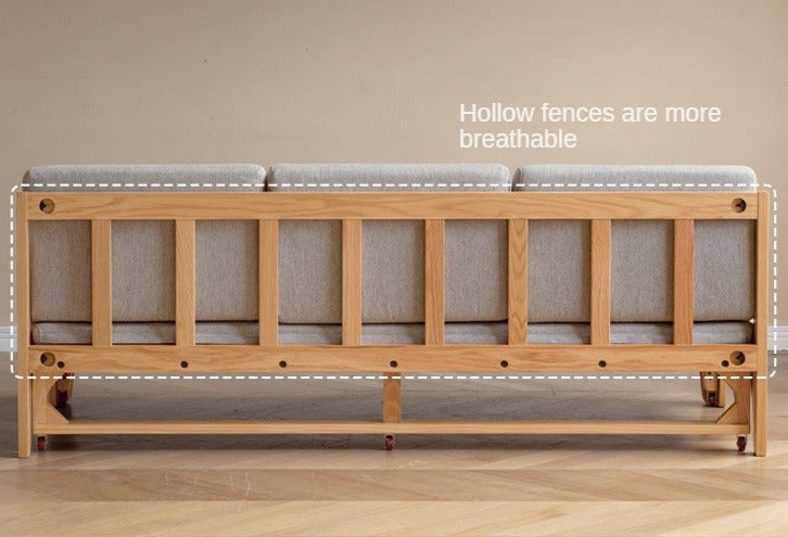 Oak Solid Wood Sleeper Sofa