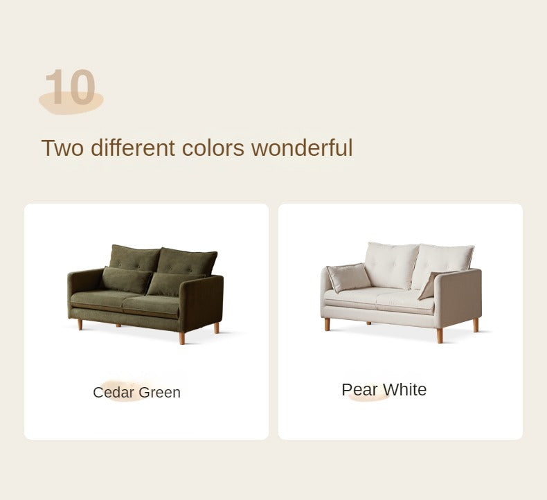 Fabric White Cream Style Sofa.
