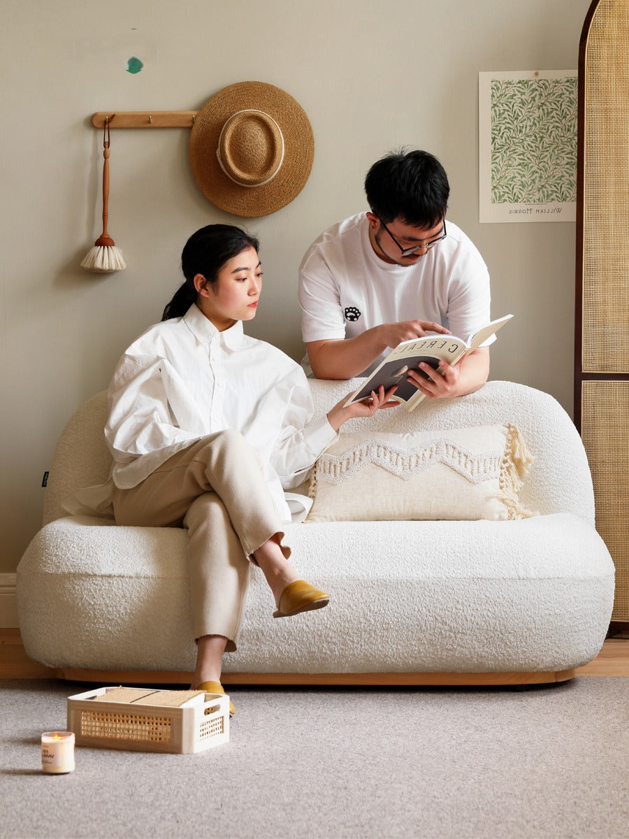 Lamb Fleece Faux Shearling Sofa.