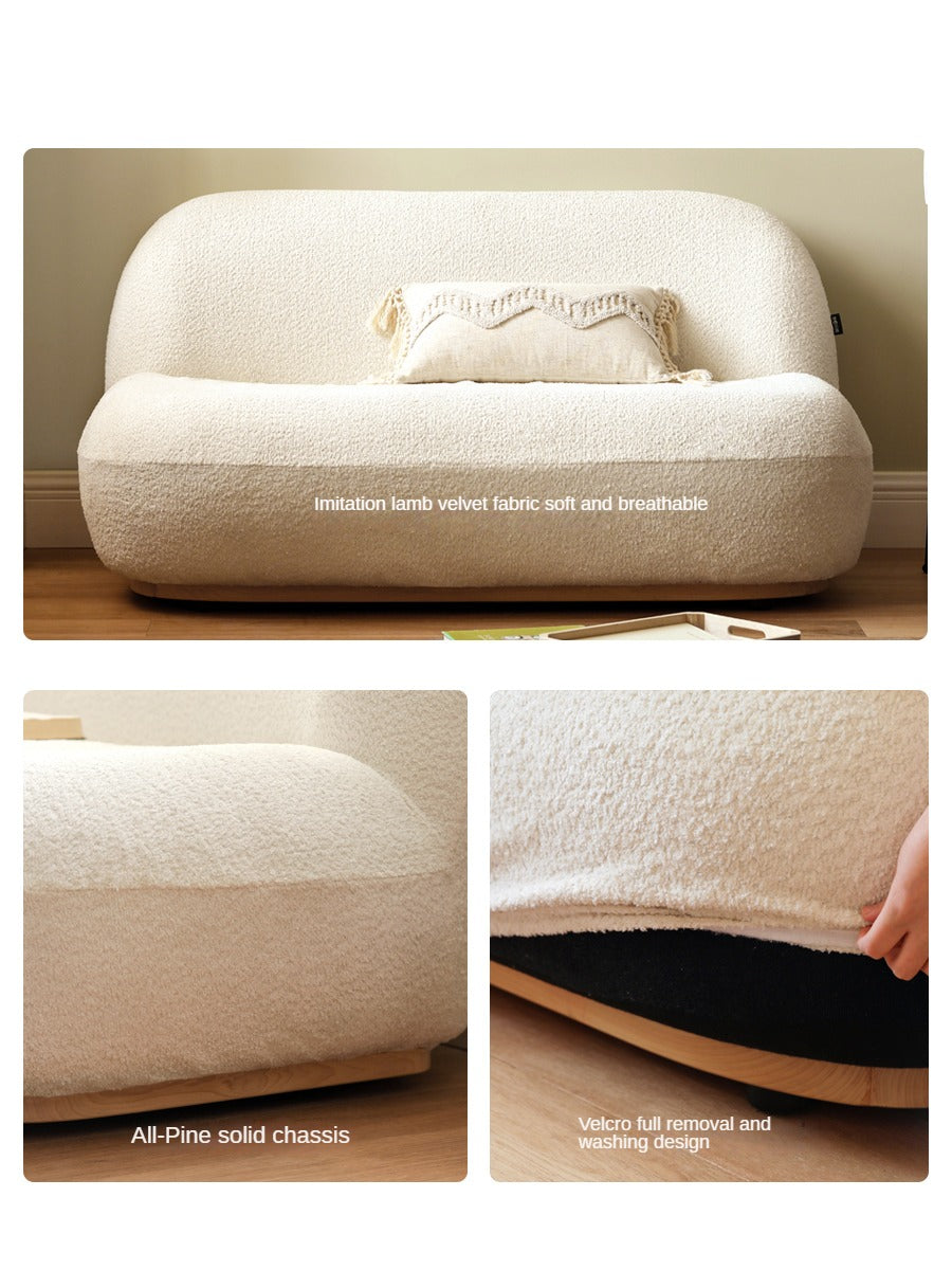 Lamb Fleece Faux Shearling Sofa.