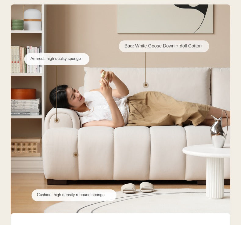 Cream Wind Cat Scratch Cloth Goose Down Sofa)