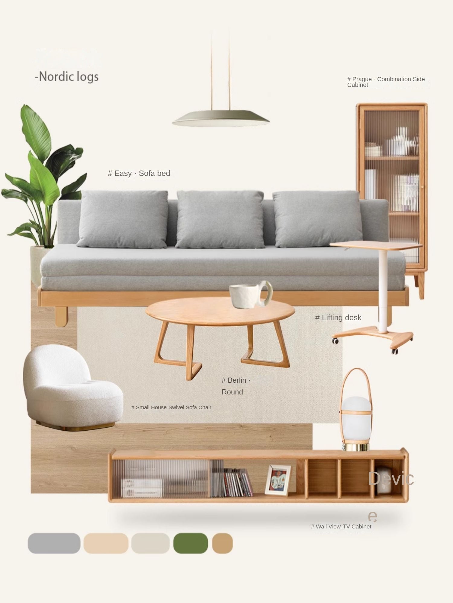 Oak, Beech Solid Wood Sofa Bed.