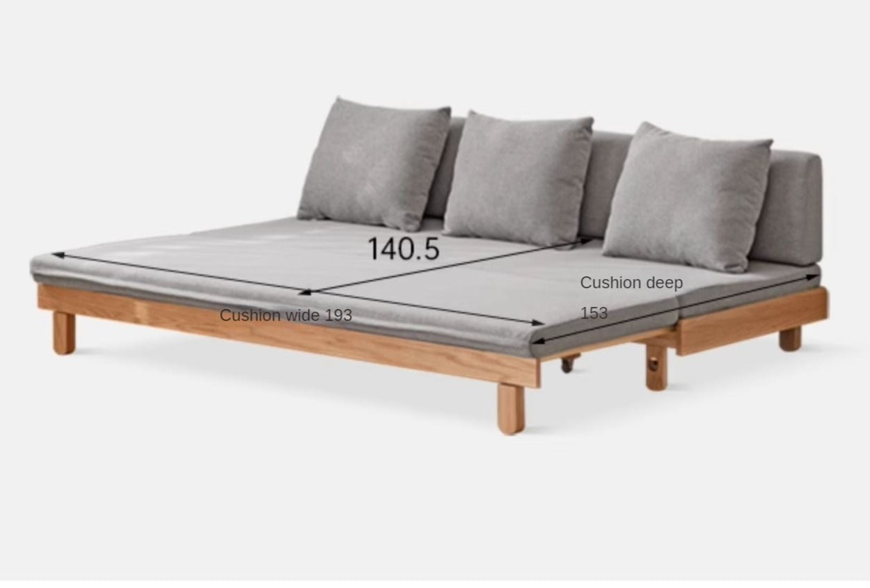 Oak, Beech Solid Wood Sofa Bed.
