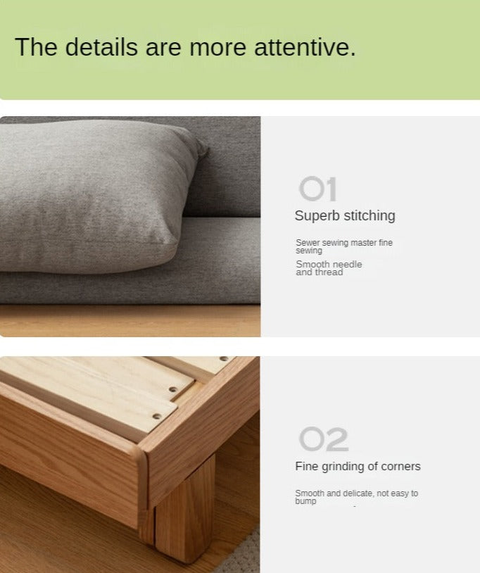 Oak, Beech Solid Wood Sofa Bed.