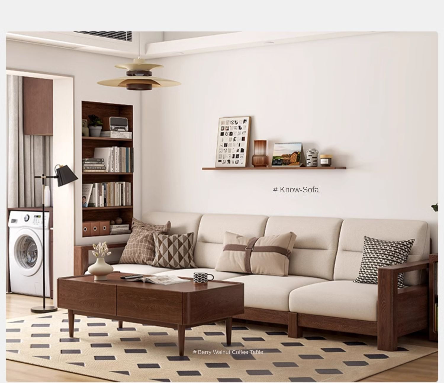 Ash Solid Wood Narrow Side Cabinet.