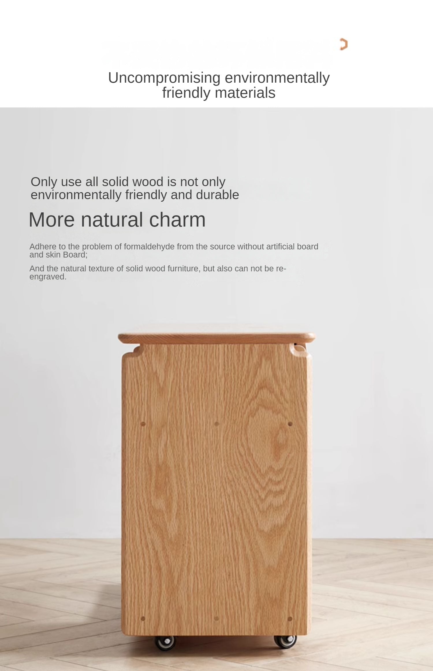Black Walnut, Oak, Ash Solid Wood Side Cabinet