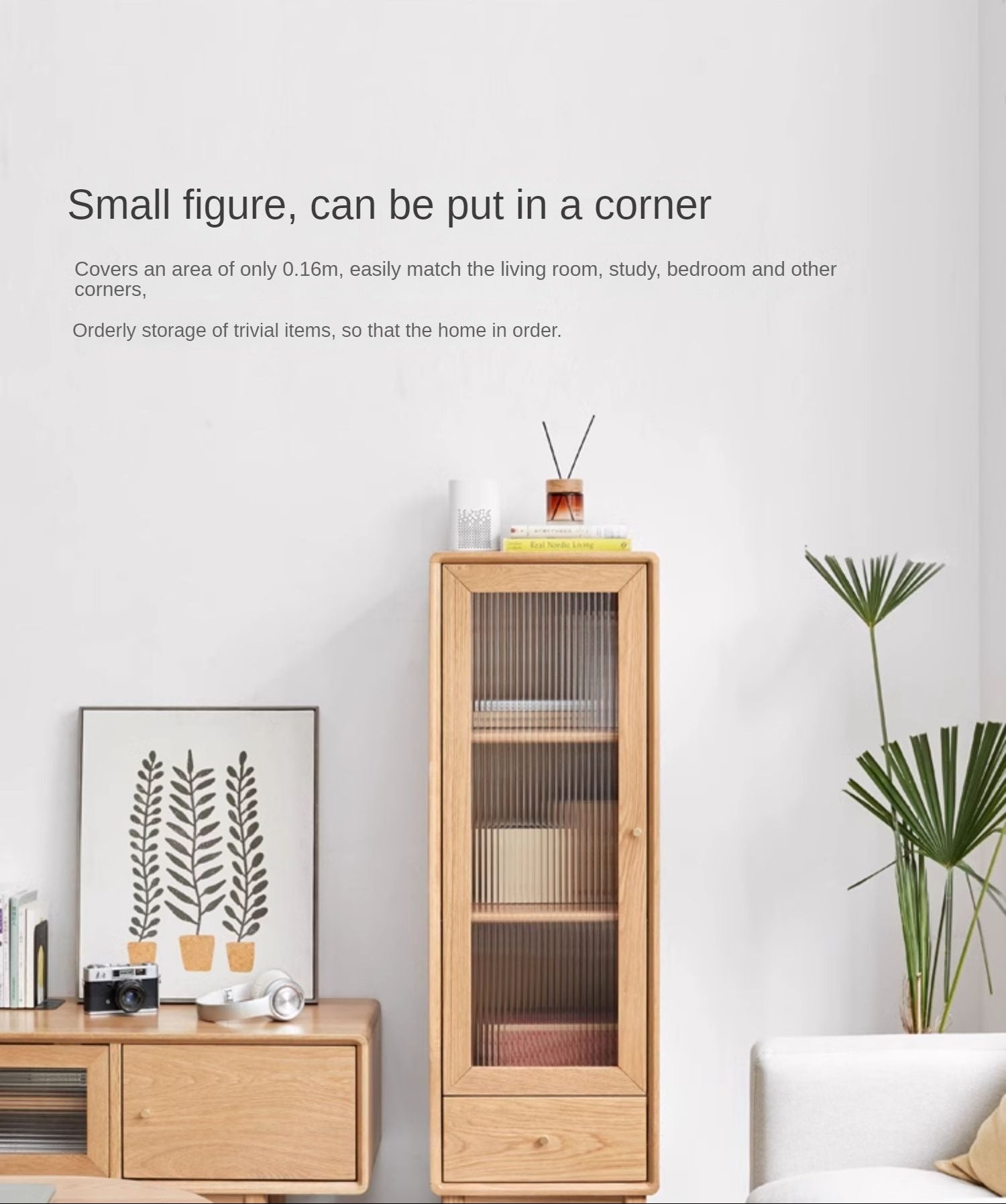 Oak Solid Wood Side Cabinet