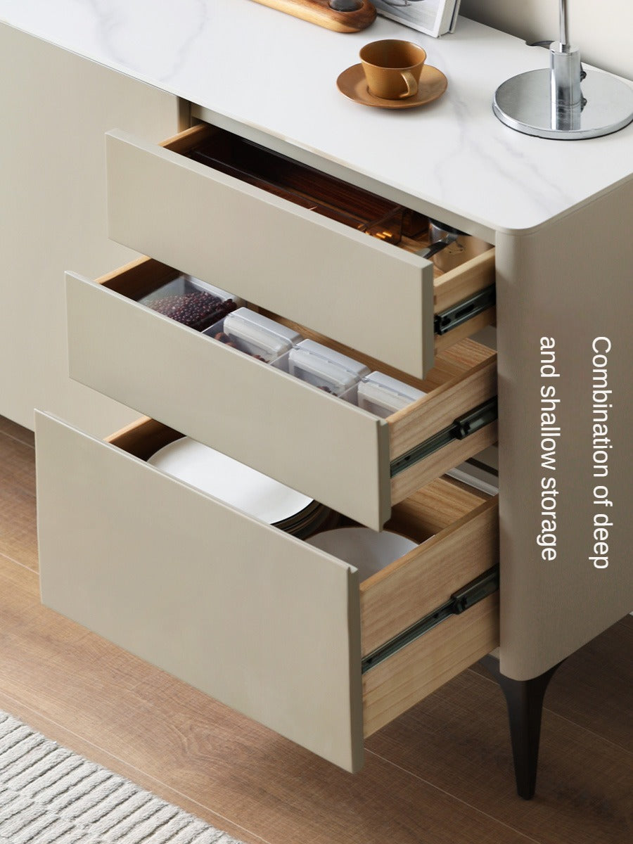 Poplar Solid Wood Sideboard Slate Top