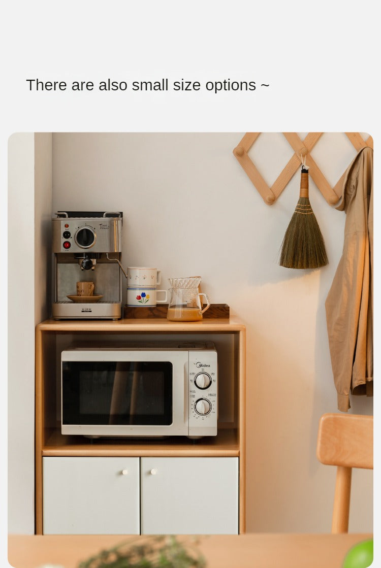 Beech Solid Wood Meal White Storage Cabinet