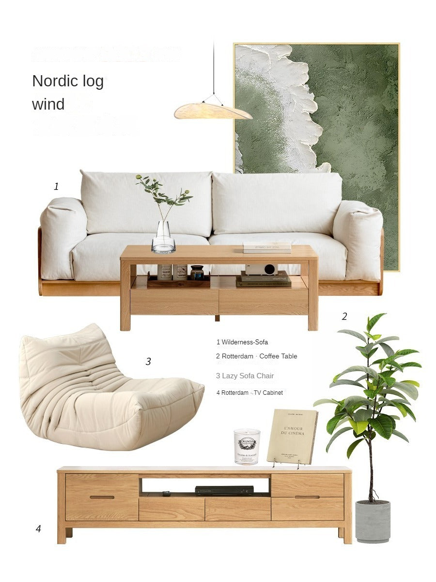 Oak, Ash Solid Wood Luxury Coffee Table