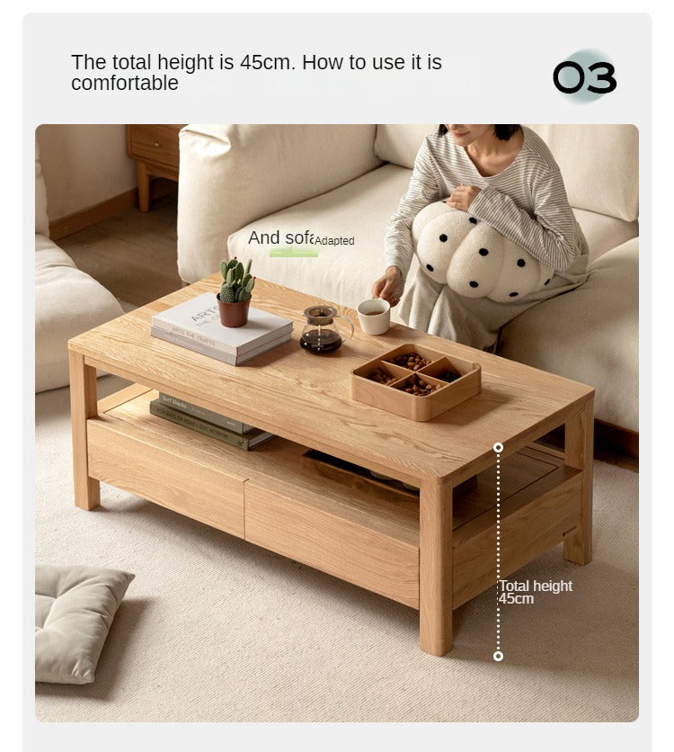 Oak, Ash Solid Wood Luxury Coffee Table