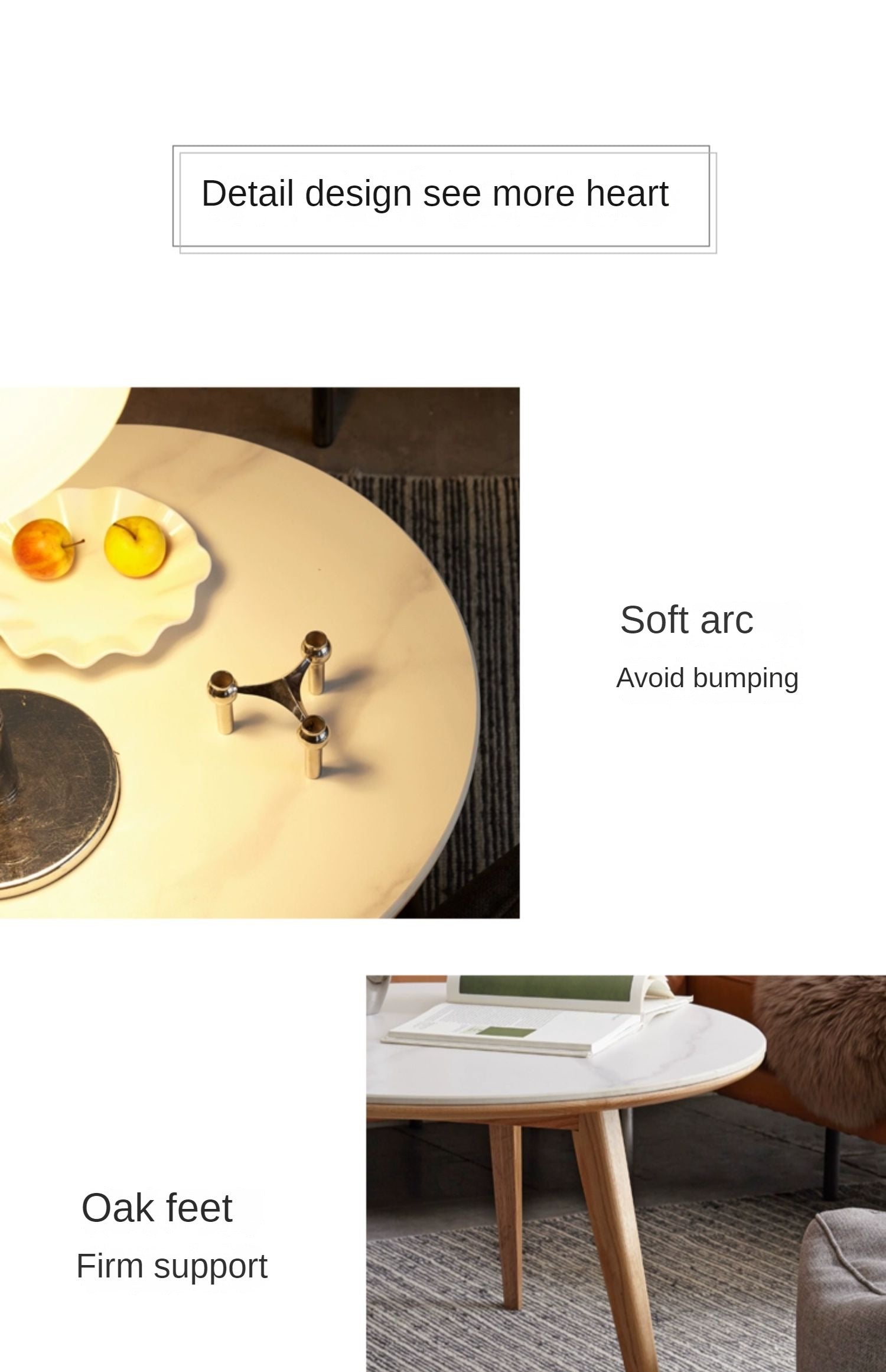 Oak, Black Walnut Solid Wood Coffee Table Slate Top