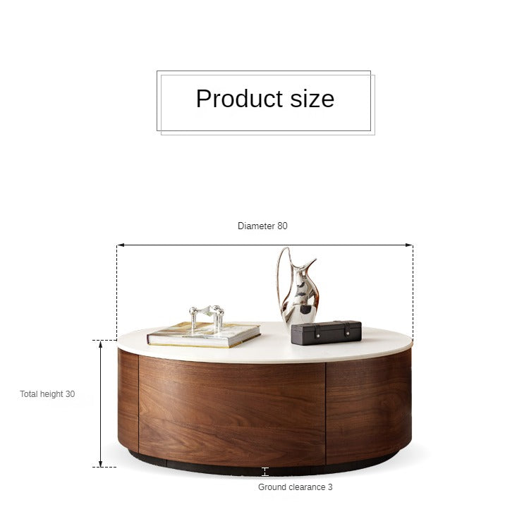 Black Walnut Slate Top Coffee Table