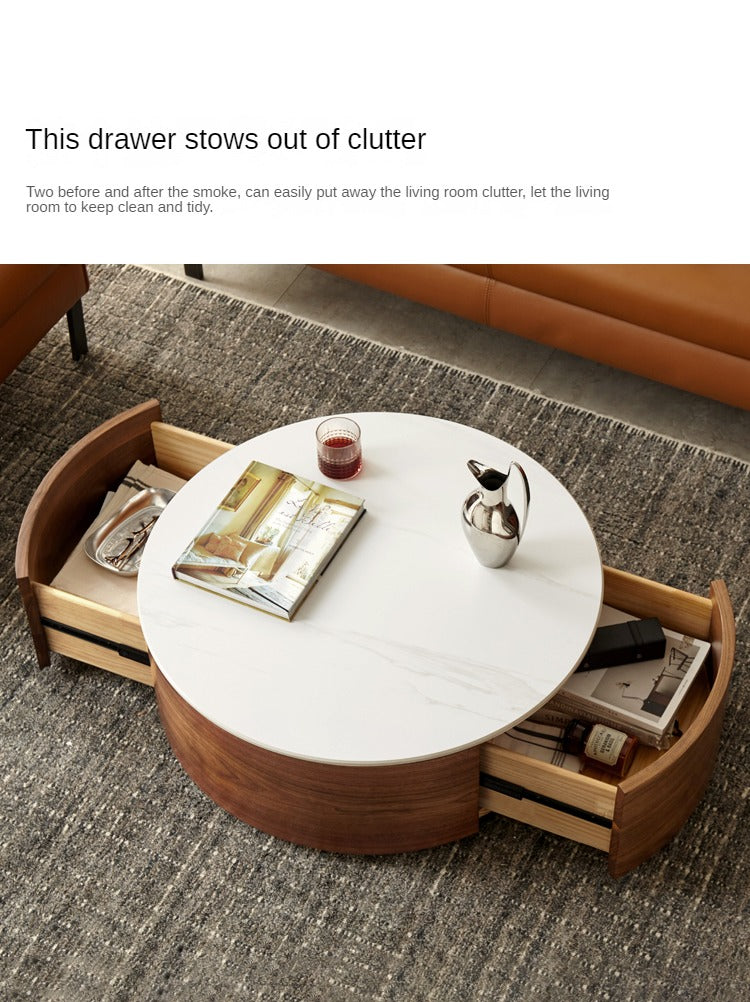 Black Walnut Slate Top Coffee Table