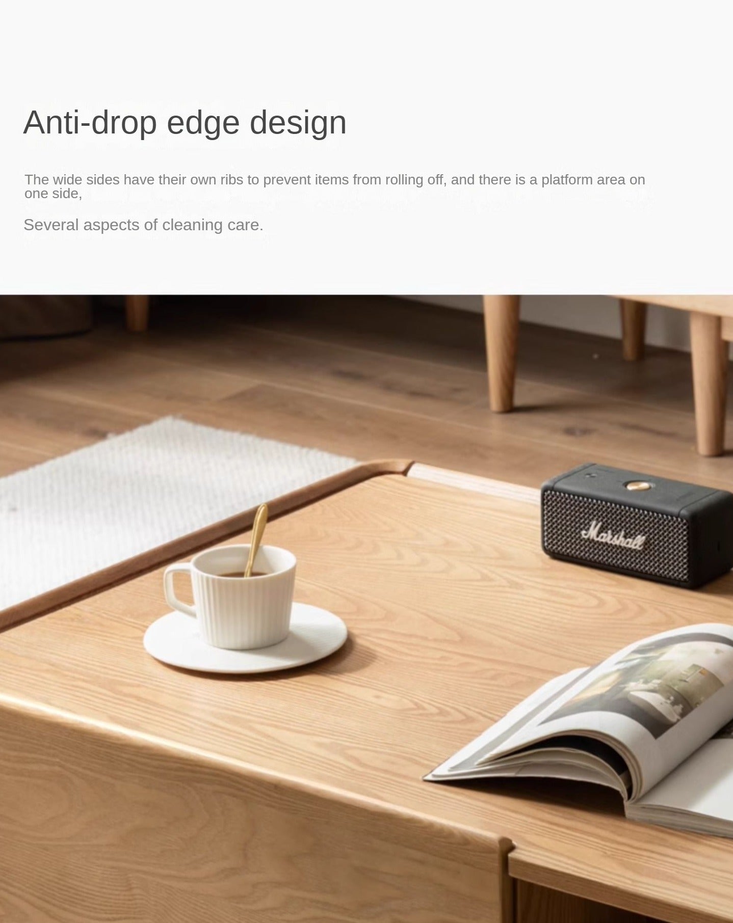 Ash Solid Wood Luxury Coffee Table