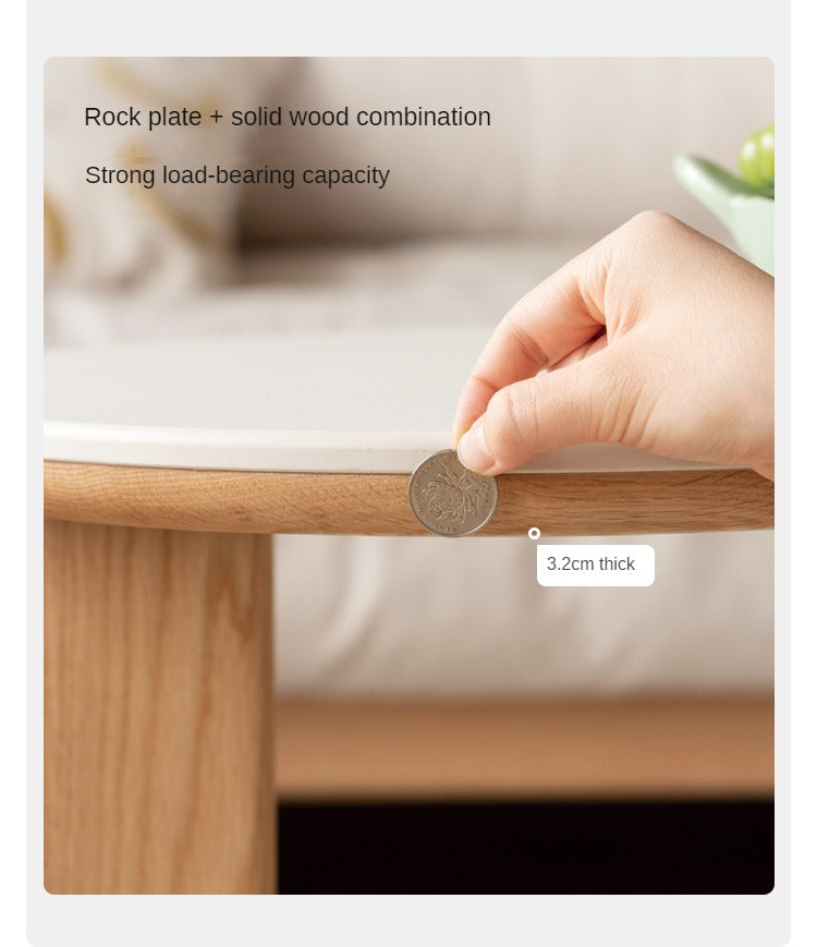Oak, Ash, Poplar Solid Wood Slate Coffee Table