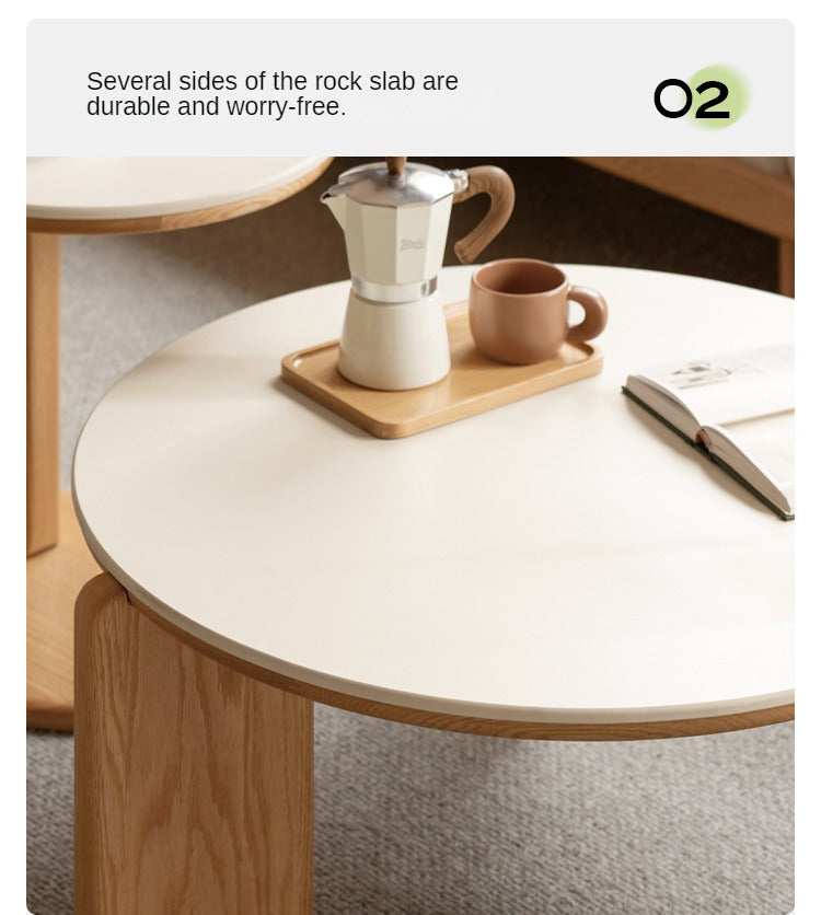 Oak, Ash, Poplar Solid Wood Slate Coffee Table