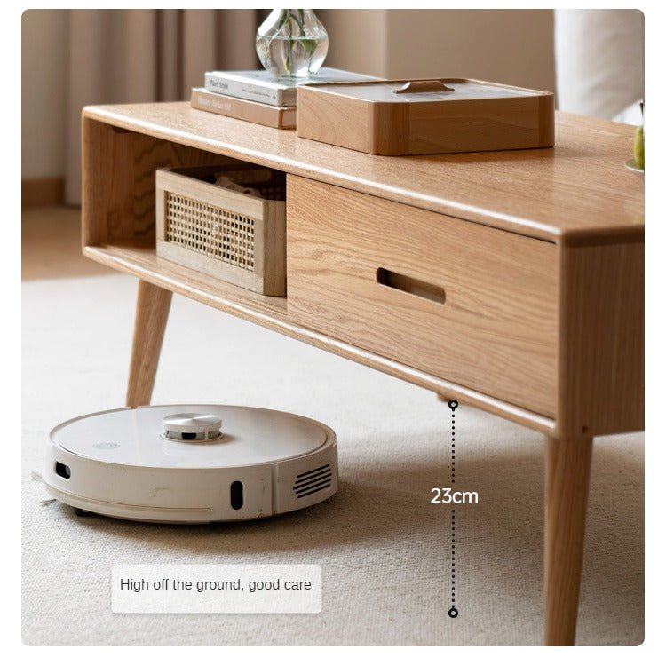 Oак, Solid Rubberwood North American Modern Coffee Table