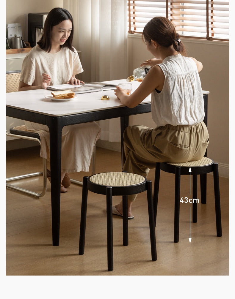 Oak Round Solid Wood Stool