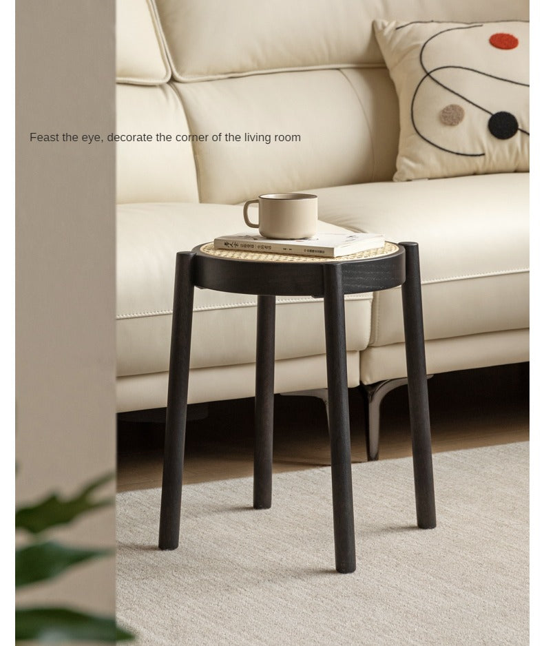 Oak Round Solid Wood Stool