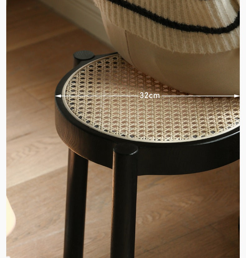 Oak Round Solid Wood Stool